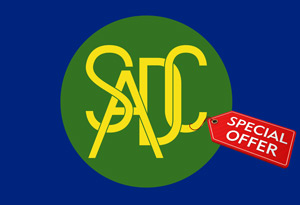 SADC flag with special offer tag