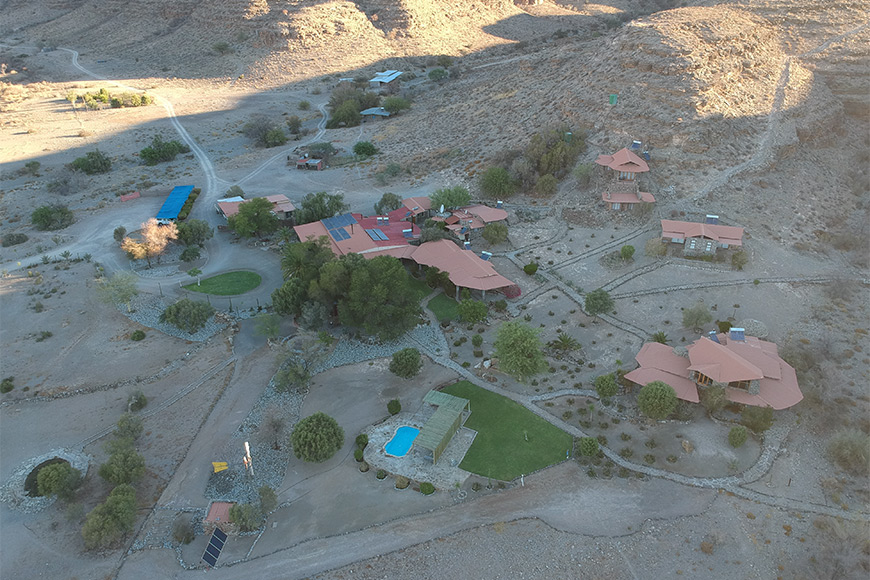 Areal view of Zebra River Lodge