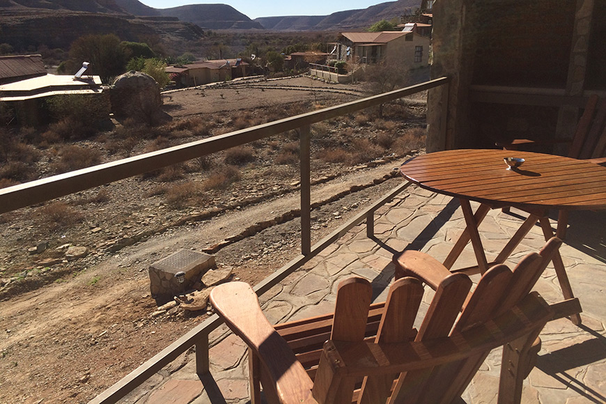 View from room's terrace at Zebra River Lodge
